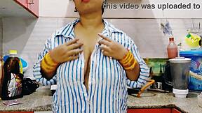 step sis moans loud as brother's monster cock stretches her delhi kitchen pussy