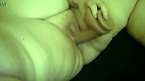 watch my soaked pussy stretch around that giant dildo leaking cum