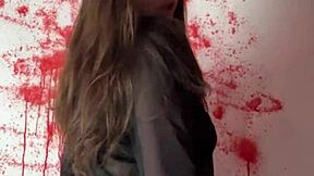 I'm your busty curvy European secretary dominating you humiliating with femdom jerk off instructions in pov