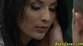 Glamour Babe Rides Assfucked Then Drools Jizz from Pulsing Cock