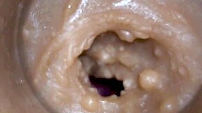 EXTREME CLOSE UP PUSSY TOY CAMERA INJECTS HUGE SPERM DOSE