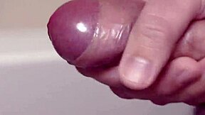 my dick cums deliciously in super slow motion close up