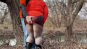 stepmother in law fat bbw wet pussy groped fingered outdoors public mature homemade