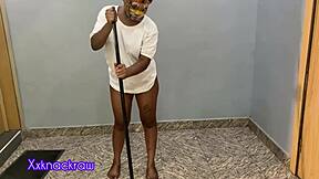hey hotel ebony cleaner, wanna spread that fat ass and get fucked right now?