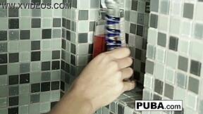 Alison Tyler showers fingers tight brunette pussy solo