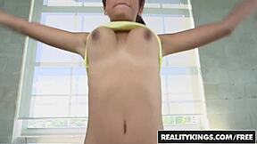 Rion King Rubs Raven Redmond's Big Natural Tits