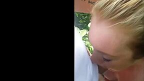 Cute Tinder Girl Delivers Teasing Outdoor Blowjob