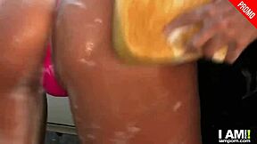 blonde brunette lesbians toy erotic carwash play