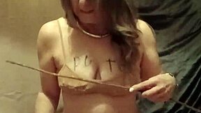 french housewife maid bound bent over doggy dildo spanked public slave