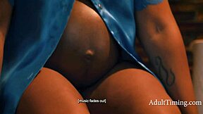 pregnant ebony's emotional bwc railing passion
