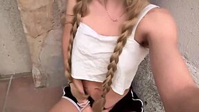 Stepdad Leaves Horny College Babe Alone in Yard Craving Outdoor Fuck!