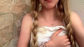 Stepdad Leaves Horny College Babe Alone in Yard Craving Outdoor Fuck!