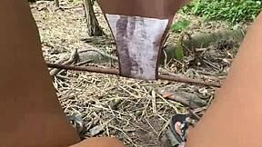 i rushed to woods after school to finger my juicy pussy alone
