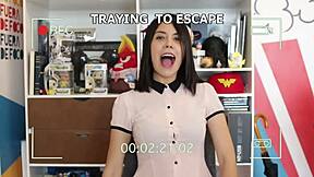 GABY MEZA AS BONDAGE WONDER WOMAN TIED GAGGED AND DOMINATED BY MRX FULLY!