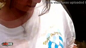 French slut Nathalie Vanadis spreads hairy pussy for rough anal on beach then takes facial cumshot.