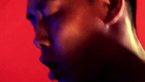 Asian club threesome pounds her ass doggy style double penetration