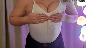 Curvy Milf's Natural Tits Spit Fetish Homemade