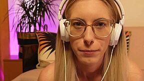 stroke your cock staring at my skinny teen face with glasses and braces