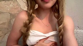 Stepdad Leaves Horny College Babe Alone in Yard Craving Outdoor Fuck!