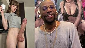 Thicc trans cock fucks tight bald pussy petite teen cosplay first time
