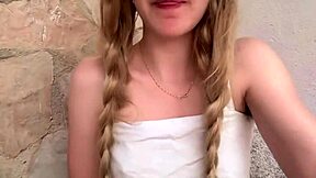 Stepdad Leaves Horny College Babe Alone in Yard Craving Outdoor Fuck!