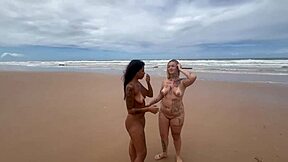 a nerdy brunette brazilian teen gets her tight ass fucked hard on copacabana beach with crowds watching