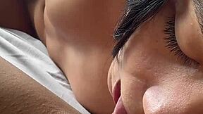 I woke to girlfriend's intense blowjob making me cum then tasted her squirting nectar