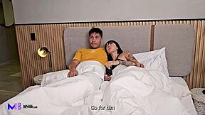 cuckold wife fucks husbands friend max betancur doggystyle next to him luna vitaler