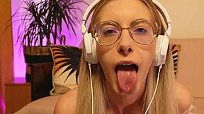 stroke your cock staring at my skinny teen face with glasses and braces