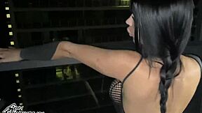 i'm bent over the balcony railing, choking on his thick cock for a messy facial cumshot, fuck yes... wait, slap me harder!