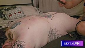 whoa curvy milf babe gets hot wax dripped on ripped clothes tight pussy massage