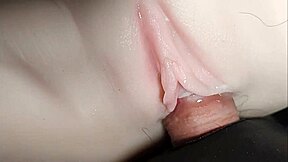 Stuck at home so i FUCK MY REAL DOLL close up double penetration till cum drips from shaved pussy