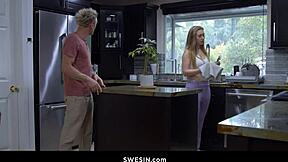 What if your babysitter Callie Black met a muscled Clarke Kent for big tit monster cock playdate