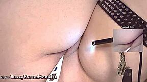 pussy exam cosplay with cute costume gloves spreading gaping on camshow