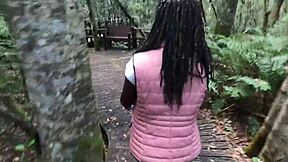 Having wild sex in the garden, teasing and licking before we almost get caught!