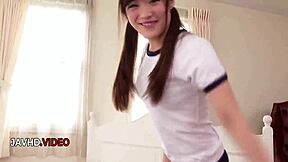 shaved pussy japanese beauty hina's passionate hardcore fucking ends in teen orgasm