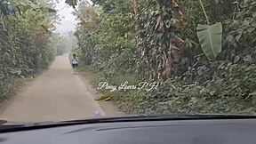 Pinay teacher fucked hard in car by lucky fan pov