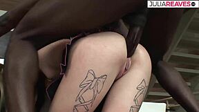 unbelievable monster black cock stretching african lady's tight ass in hardcore anal homemade