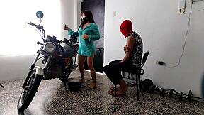 innocent neighbor surprises with her curvy ass shaking domination