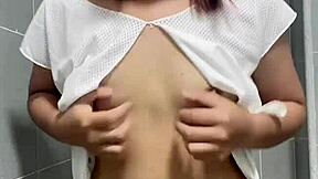 i grope her bouncing tits while she dances seductively close