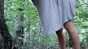 Cum Covers Her Huge Latina Ass After Doggystyle in Forest Early Morning!