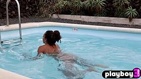 Black teen Agatha flaunts perfect round ass posing outdoors