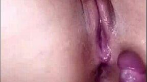 sexy latina slut spreads tight asshole for deep creampie fuck