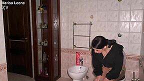 who knew going to friend's house meant bathroom fuck with pierced nipples?