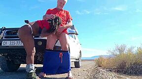 Having wild sex in the garden, teasing and licking before we almost get caught!