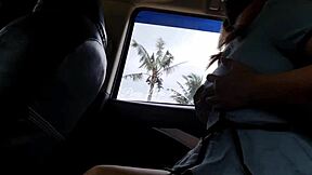 Pinay teacher fucked hard in car by lucky fan pov