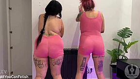 Preview teases her jiggling huge boobs belly and ass shake