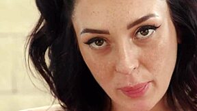 pigtailed brunette teen charlotte sins sucks brad sterlings huge dick in nuru massage then fucks massive cock