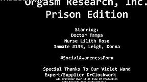 donna leigh in orgasm research inc prison edition backstage