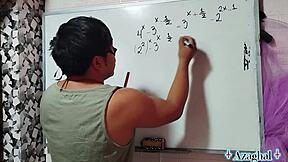 26 milf nerd with brown eyes begs me to teach her then takes my creampie 😍💦